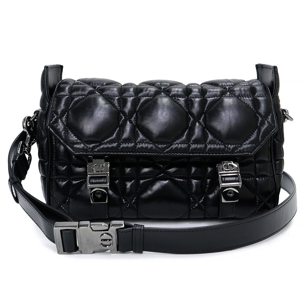 Christian Dior DIOR CAMP Small Camping Bag Calfskin Leather Noir